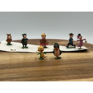 Vintage Marx TV Tinykins Hanna Barbera Figure Lot Of 7 Hand Painted Pink Panther